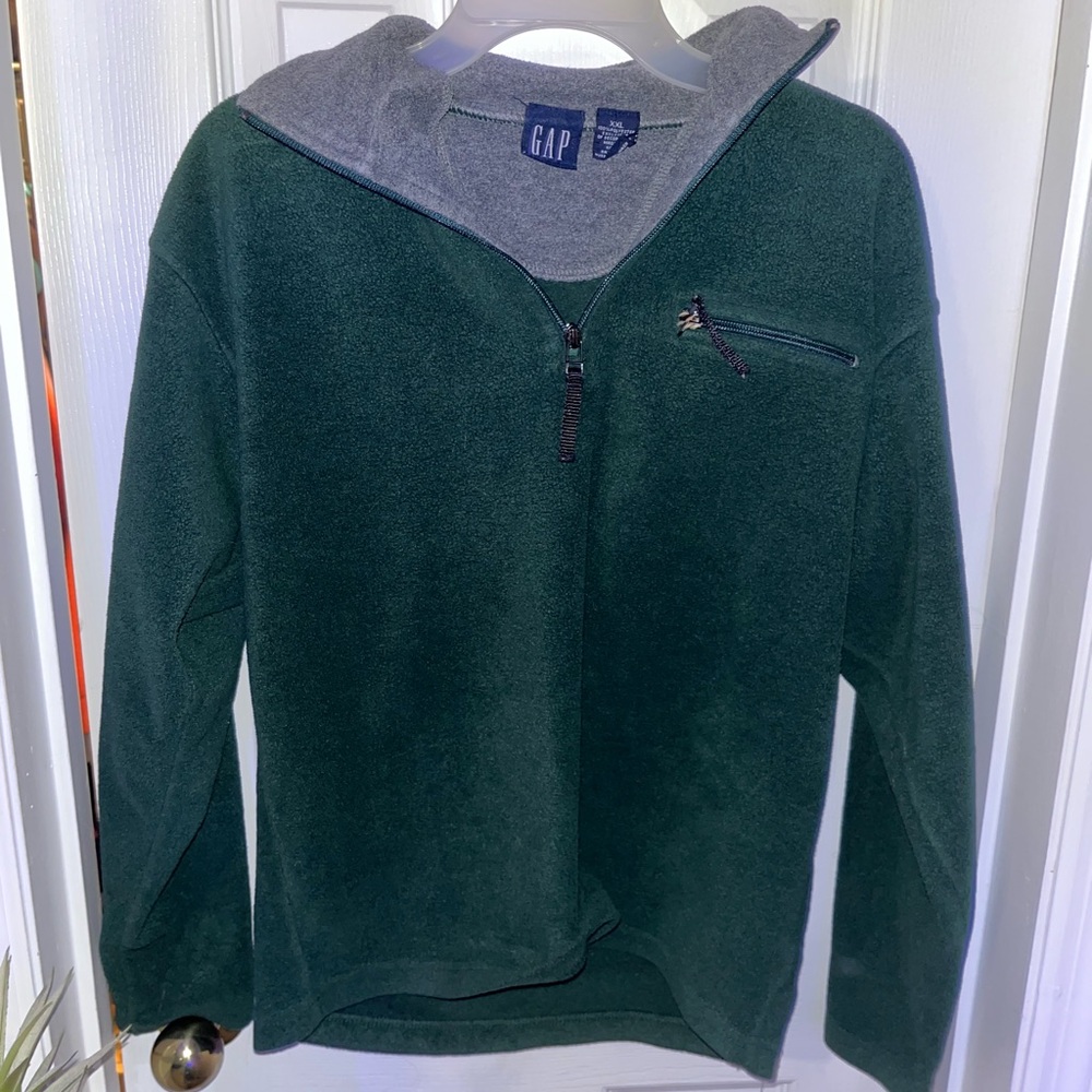 GAP green half zip jacket